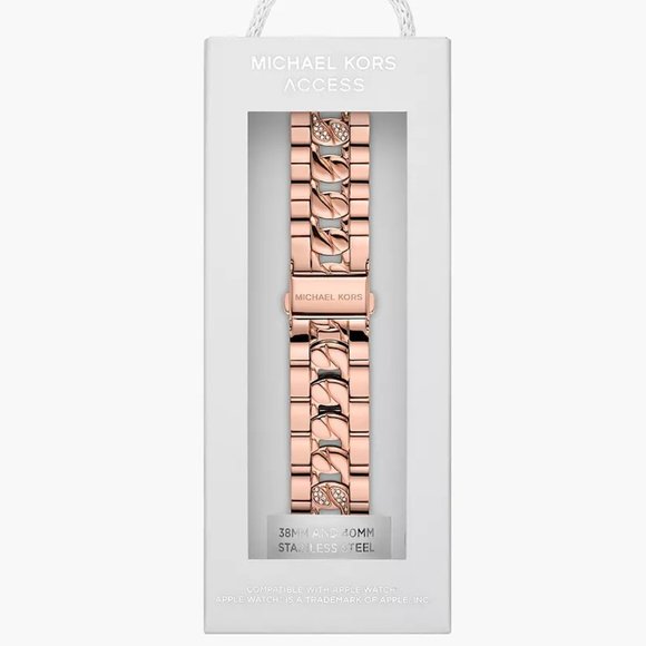 Michael Kors Rose Gold-Tone Stainless Steel Band for Apple Watch, New-in-Box - Picture 1 of 2